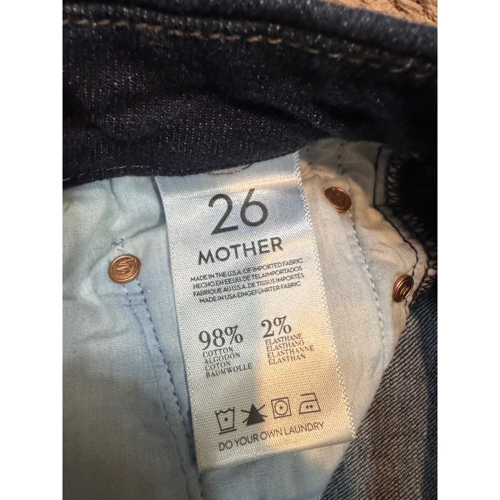 MOTHER The Looker Forever and a Day Dark Wash Skinny Jeans 26 - Picture 4 of 8
